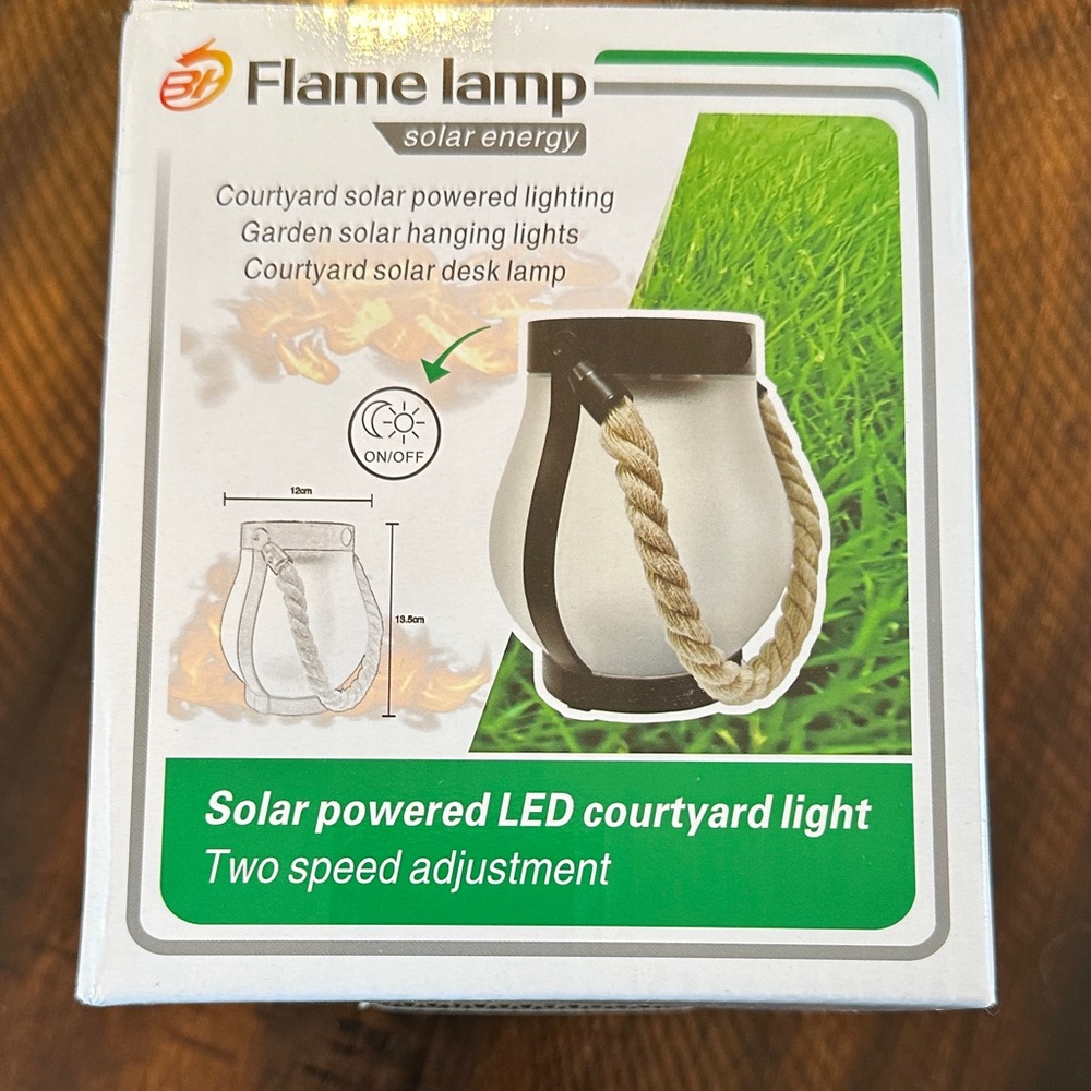 Flame Lamp Solar Energy Lantern - Yellow Flame Design — Set of 4 - Picture 3 of 7
